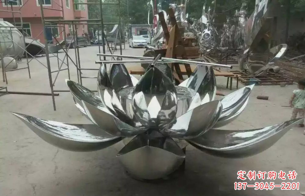 廊坊精致独特的莲花不锈钢雕塑