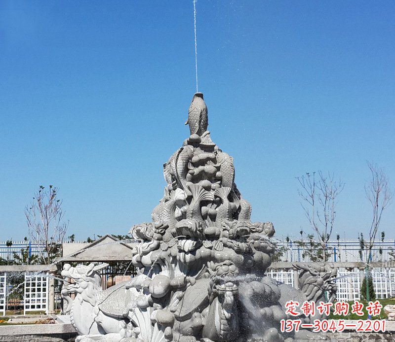 廊坊令人称羡的广场龙龟喷泉石雕
