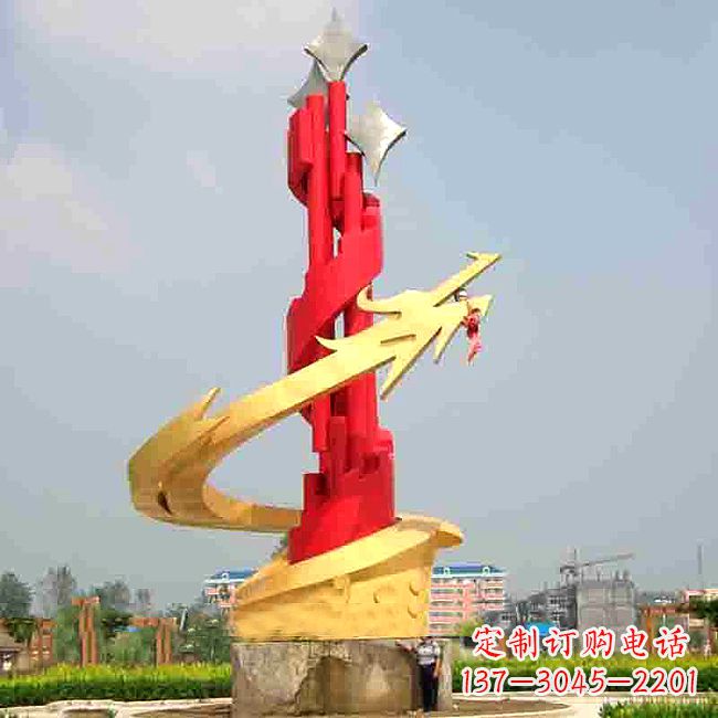 廊坊中领雕塑出品的活力龙形不锈钢雕塑
