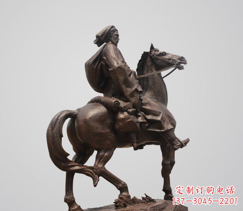廊坊广场欧式骑马人景观铜雕