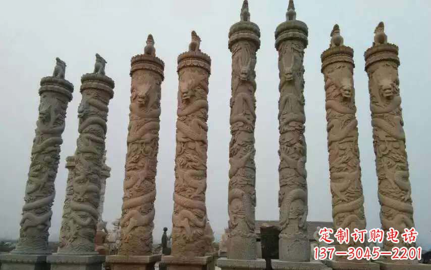 廊坊风格独特的盘龙石雕