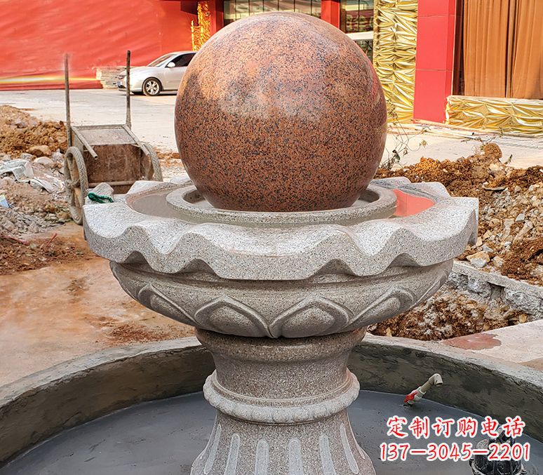 廊坊精美喷泉石雕塑,点缀室外美感
