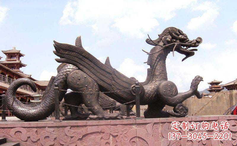 廊坊舞动古典风采的貔貅铜雕