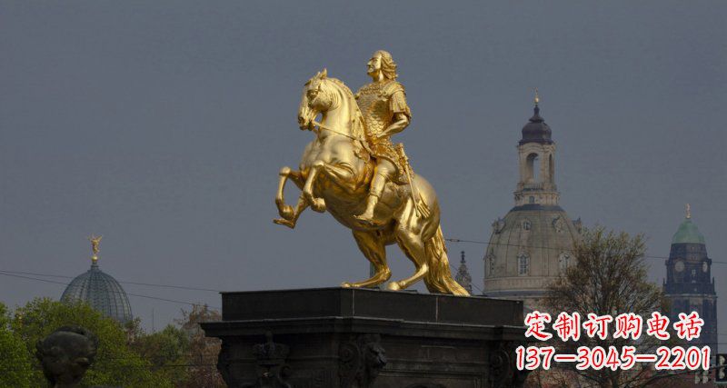 廊坊西方风格铜骑马雕塑