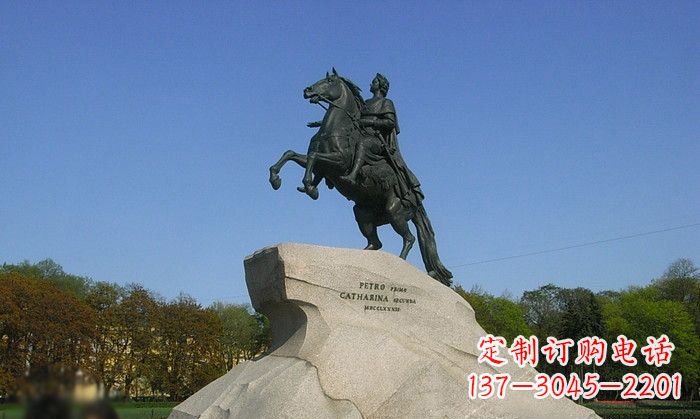 廊坊高贵威武的骑马铜雕