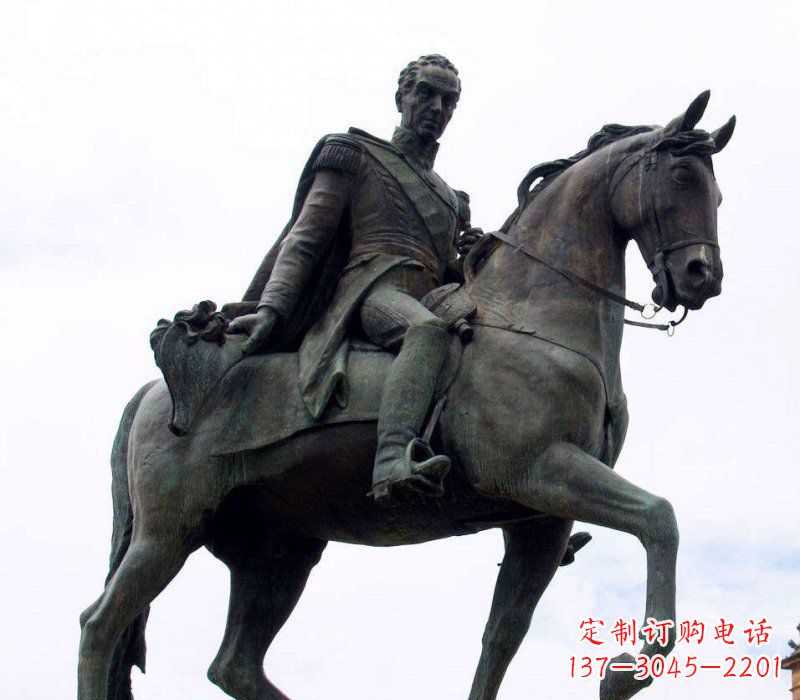 廊坊中领雕塑:西方风格骑马铜雕