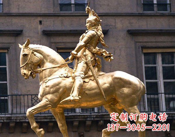 廊坊广场骑马凯撒大帝人物铜雕