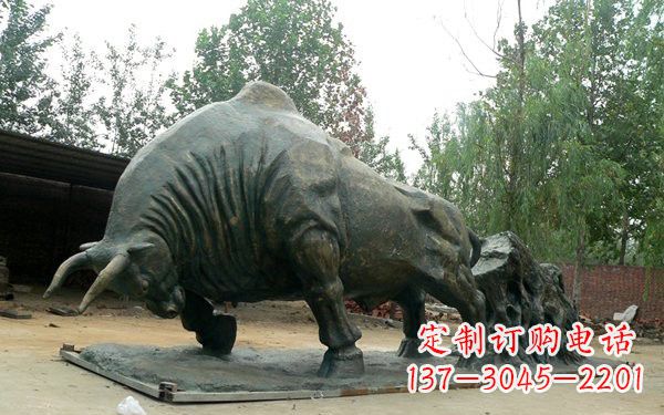 廊坊广场企业拓荒牛铜雕