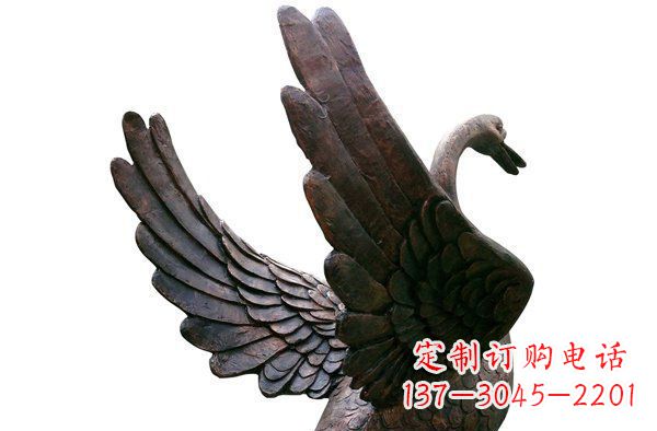 廊坊中领雕塑|优雅大气的铜雕天鹅