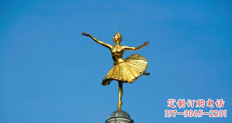 廊坊精美手工跳芭蕾舞的西方女人铜雕