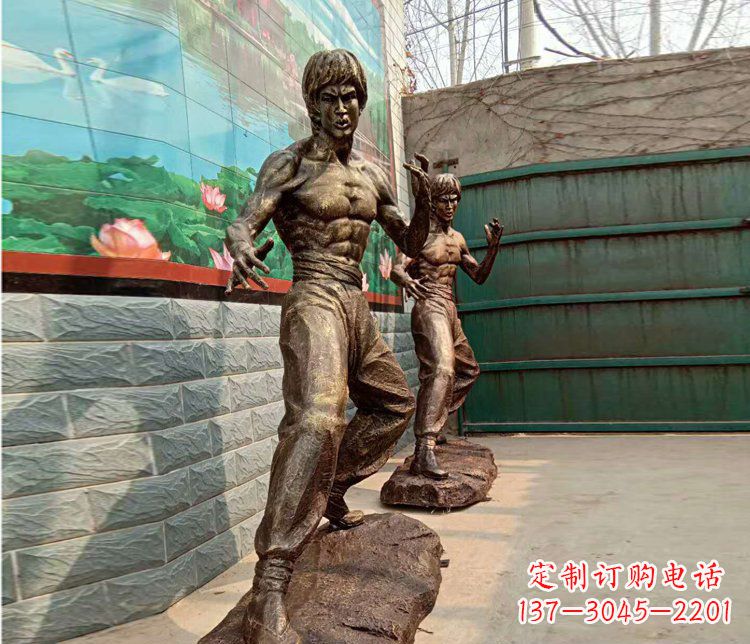 廊坊专业定制李小龙铜雕小品