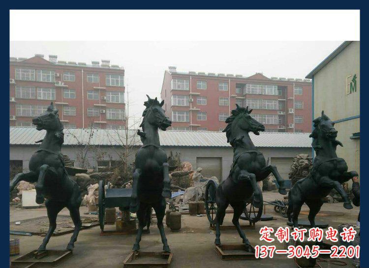 廊坊广场铜雕立式飞马动物雕塑