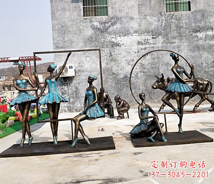 廊坊领雕塑-精美女性铜雕塑