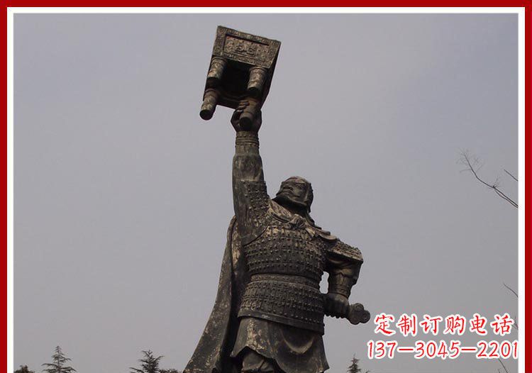 廊坊铜雕威武将军雕塑,雕刻极致端庄风采