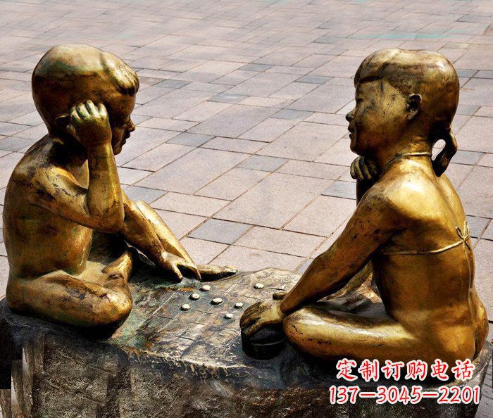 廊坊记忆印象:青春小孩铜雕