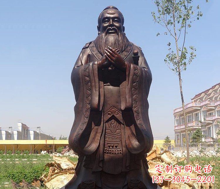 廊坊精美的纪念孔子雕像,珍藏中华文化精髓