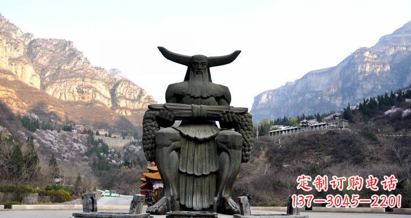 廊坊中领雕塑炎帝景观铜雕
