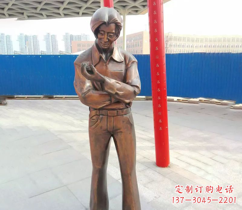 廊坊中领雕塑的女性人物铜雕