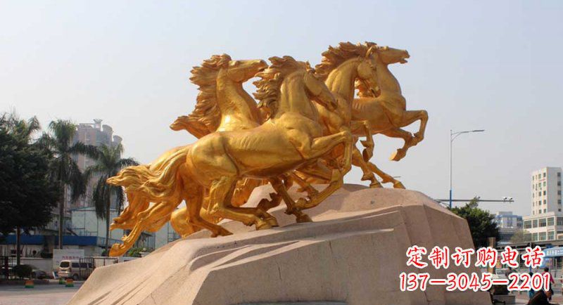 廊坊铜雕马群,让城市展现出最壮观的风采