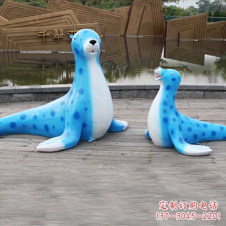 廊坊海豹玻璃钢卡通雕塑——展现优雅的豹纹完美艺术