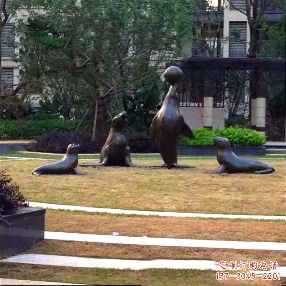 廊坊海豹雕塑,装点你的园林