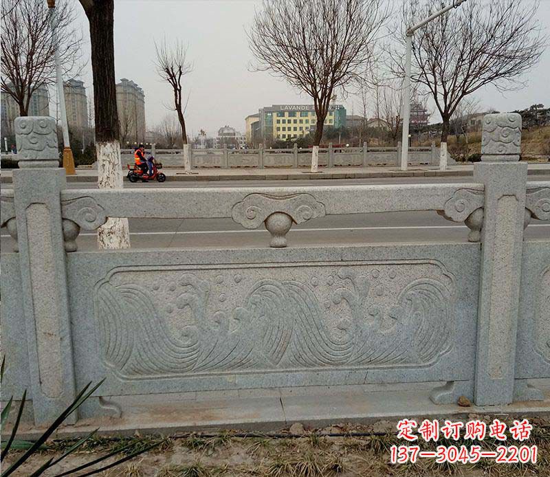 廊坊海浪石浮雕大理石栏板石雕