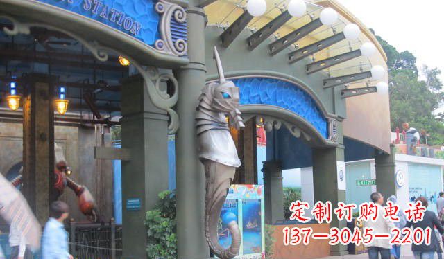 廊坊海马铜雕,一流的马雕塑制作