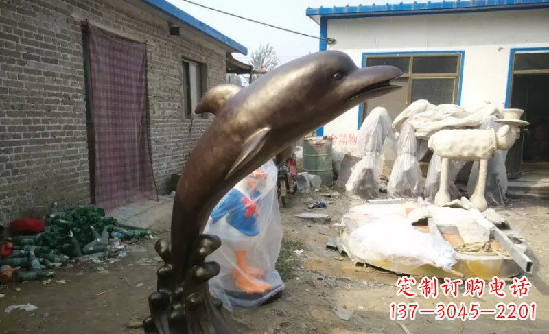 廊坊海豚精美铜雕,给你不一样的视觉享受