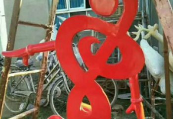 廊坊中领雕塑-不锈钢音符抽象雕塑