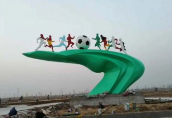廊坊中领雕塑-不锈钢足球运动雕塑