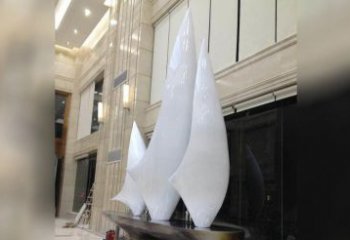 廊坊精美不锈钢帆船雕塑
