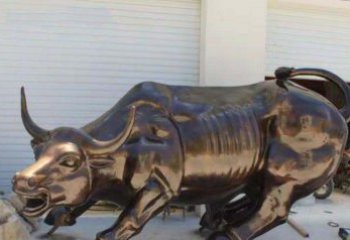 廊坊广场华尔街铜牛动物铜雕-优质的动物铜雕定制