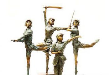 廊坊广场女红军人物铜雕