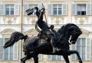廊坊中领雕塑-大型罗马士兵骑马铜雕