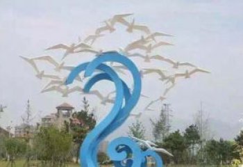 廊坊精美海鸥雕塑，传递美好海洋情怀