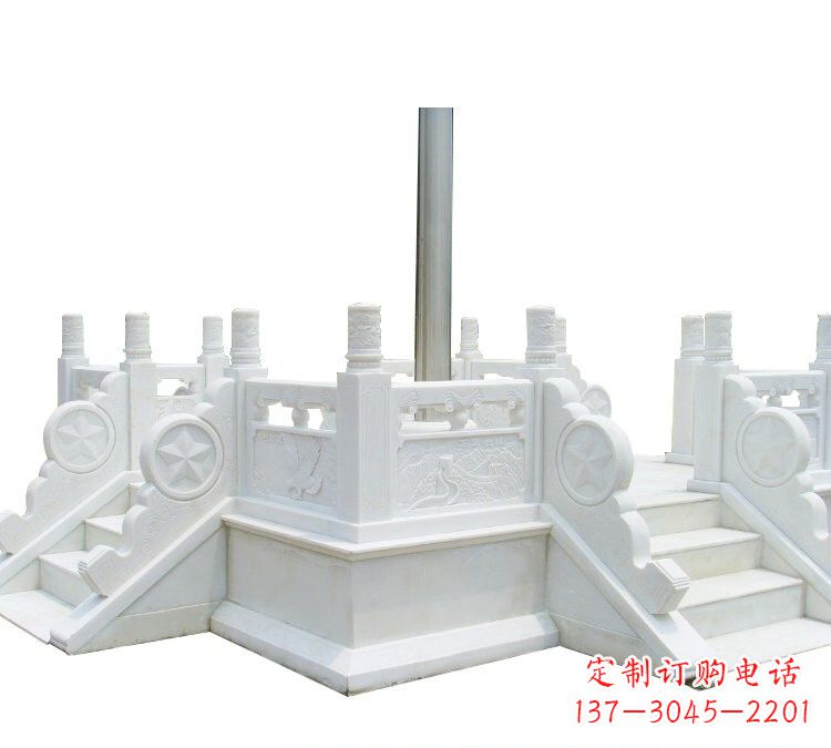 廊坊汉白玉部队升旗台雕塑