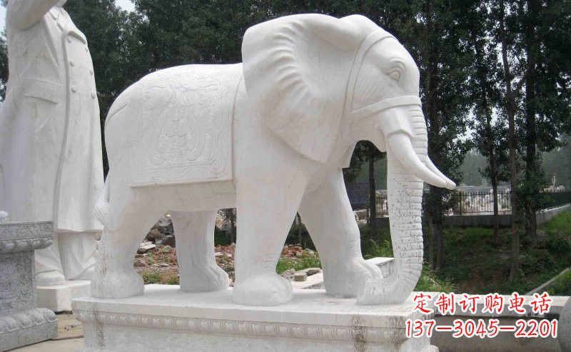 廊坊汉白玉大象雕塑