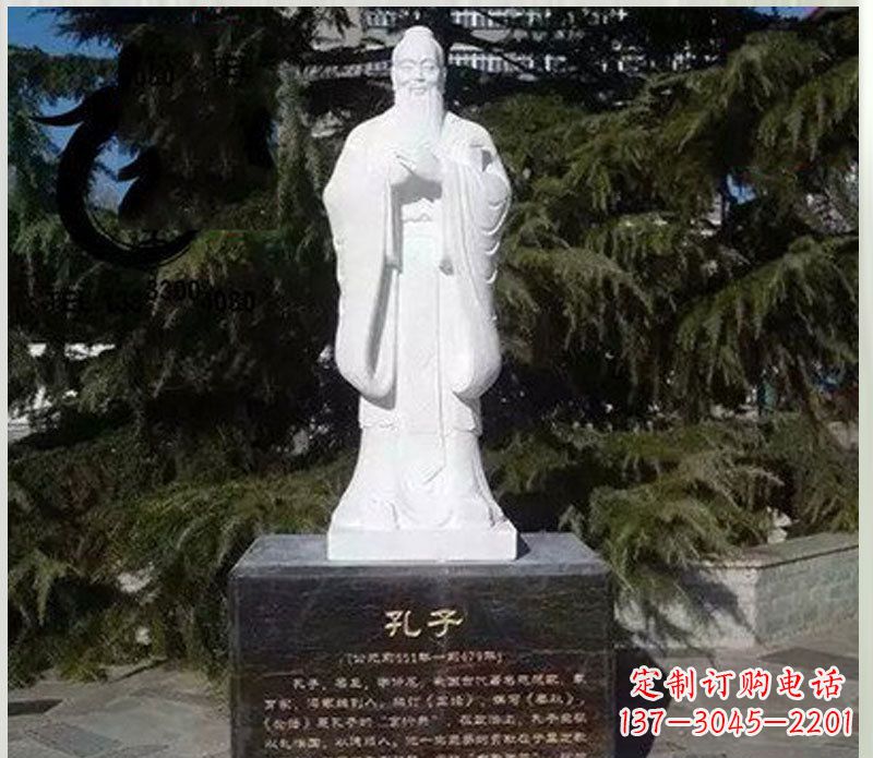 廊坊金碧辉煌,汉白玉大型孔子雕塑
