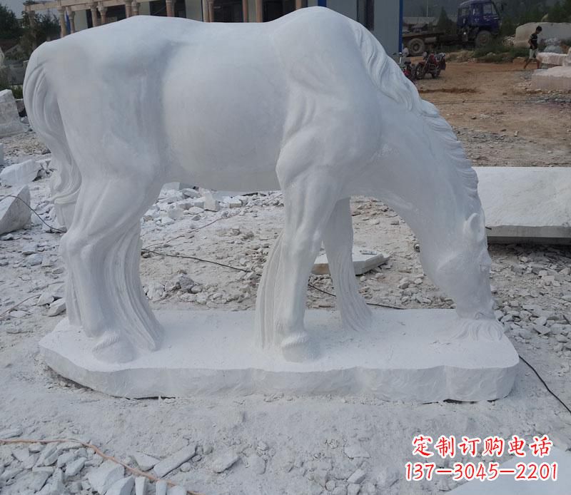 廊坊汉白玉动物马雕塑是由中领雕塑定制的一款精…
