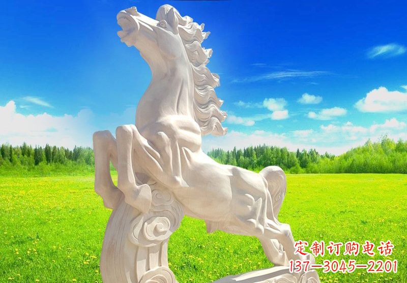 廊坊汉白玉广场奔马石雕