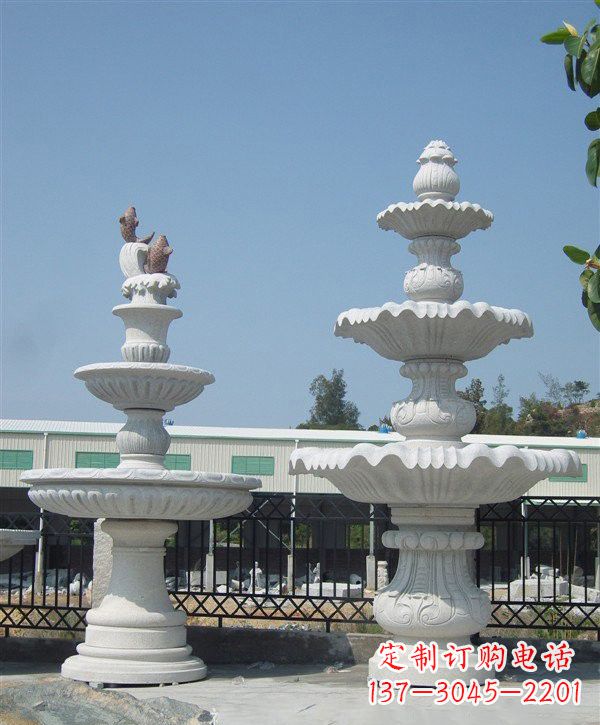 廊坊汉白玉精美喷泉雕塑