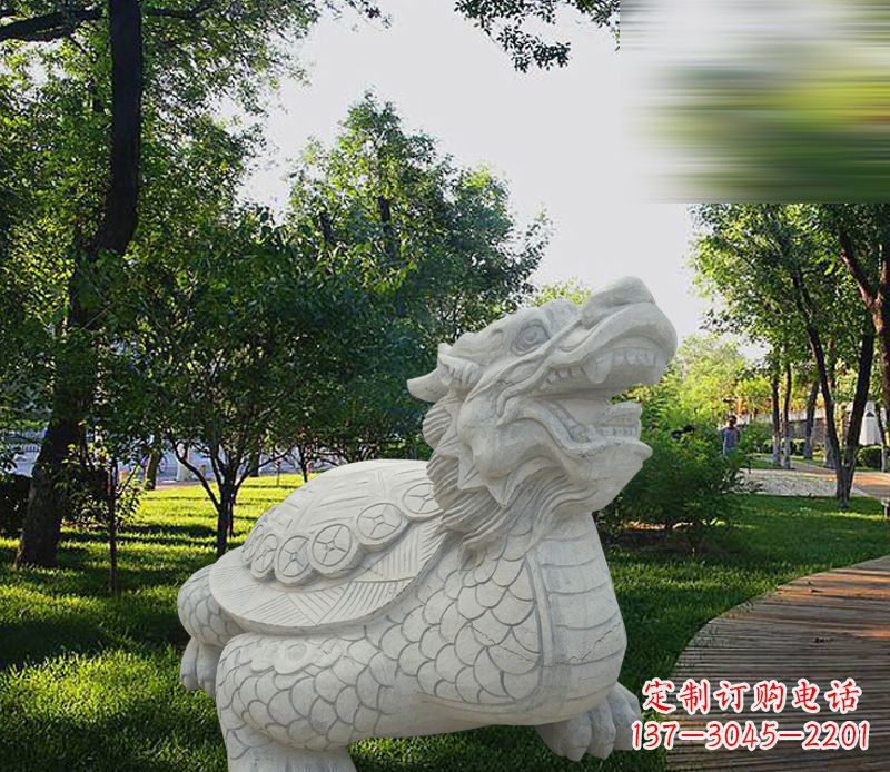廊坊中领雕塑——汉白玉龙龟石雕