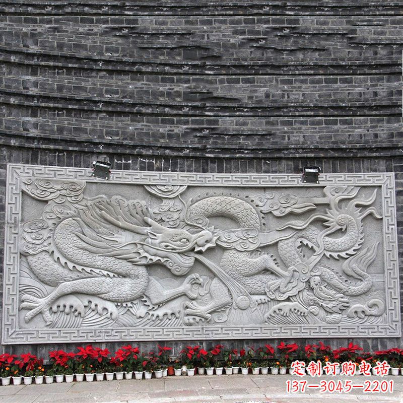 廊坊汉白玉龙纹浮雕墙,专为您打造贵族感