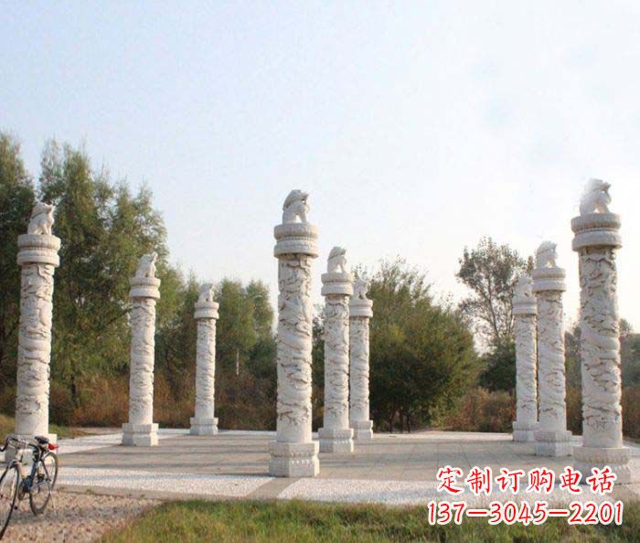 廊坊汉白玉龙柱广场文化柱石雕