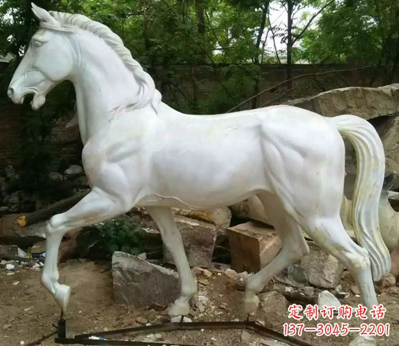 廊坊汉白玉马动物石雕