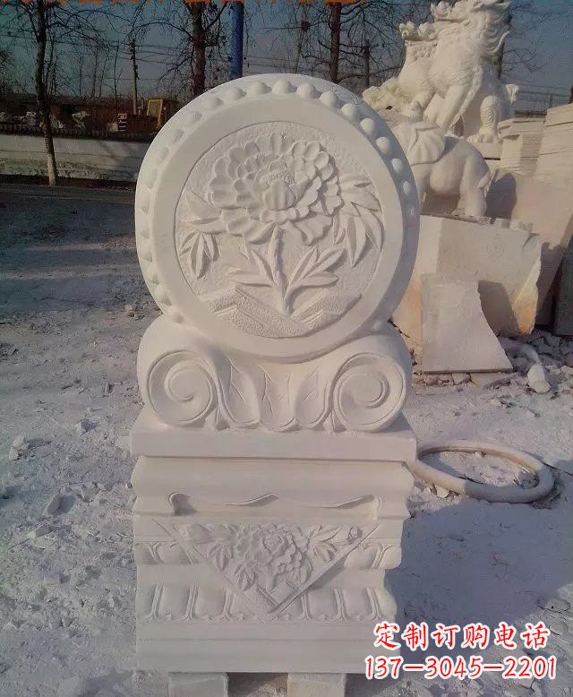 廊坊汉白玉门墩