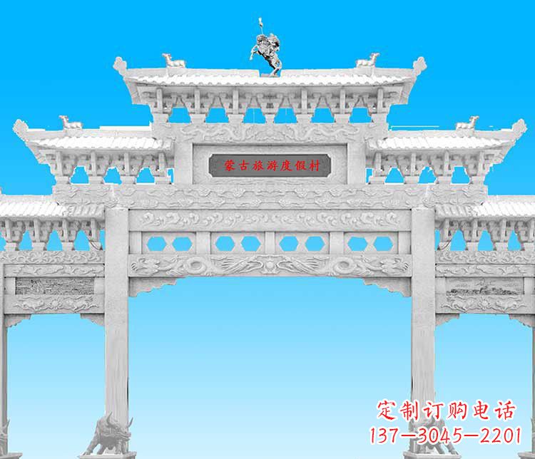 廊坊汉白玉牌楼雕塑,传承经典之美