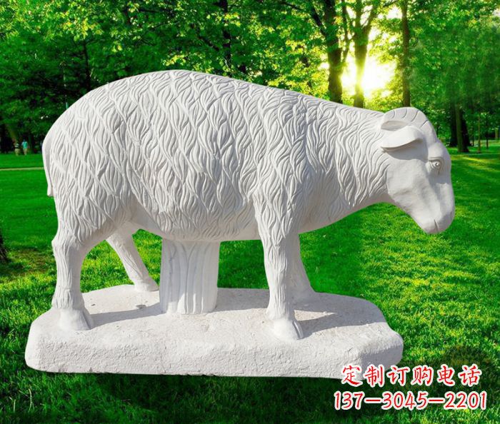 廊坊高精度玉雕山羊石雕