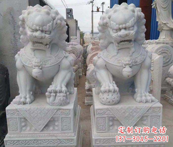 廊坊中领雕塑狮子石雕助您招财无忧