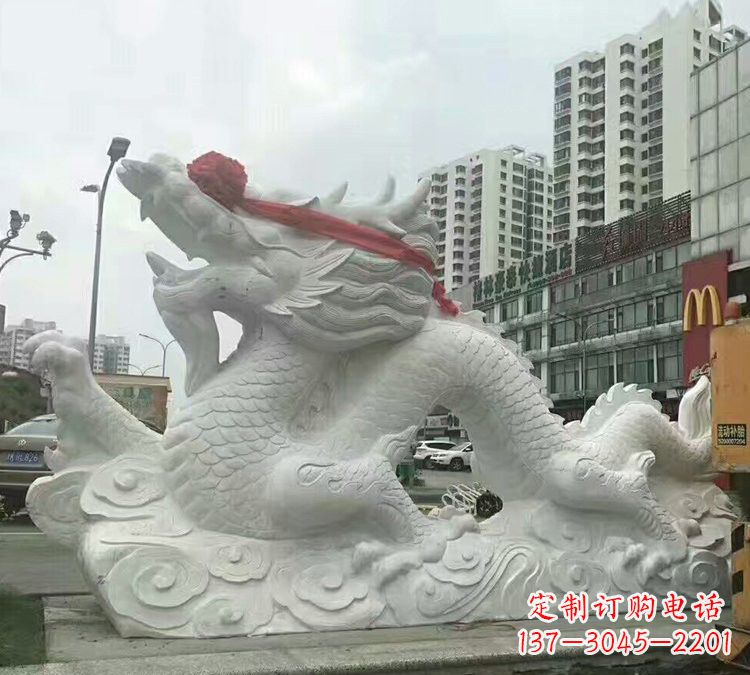 廊坊汉白玉神龙雕塑,精致而又具有历史感